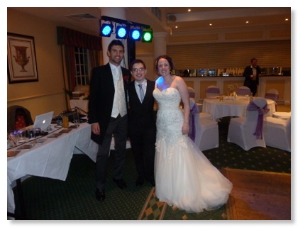 Tom Wyllie with Mandy and lee Shields, Hall Garth Hotel